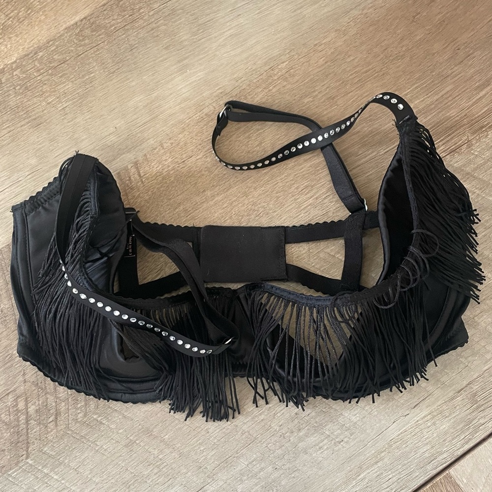 Victoria's Secret Black Fringe Bra - Picture 3 of 12